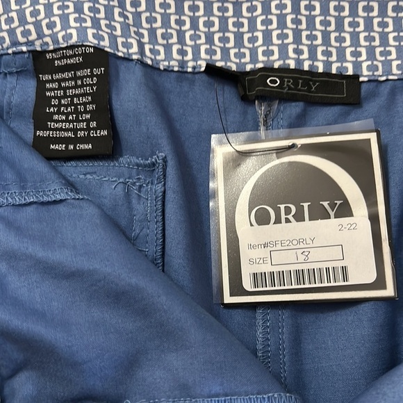 ORLY Blue Golf Shorts NWT - Picture 11 of 12